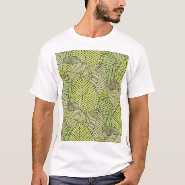 Colorful Leafs Pattern Design T-Shirt (Front)