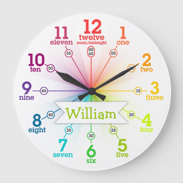 Colorful Learning Large Clock (Front)