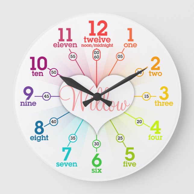 Colorful Learning Large Clock (Front)