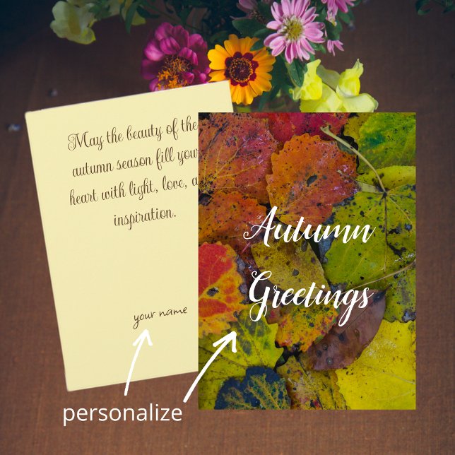 Colorful leaves after rain card (Creator Uploaded)