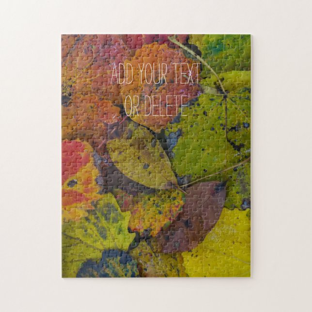 Colorful leaves after rain jigsaw puzzle (Vertical)