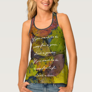 Colorful leaves after rain tank top