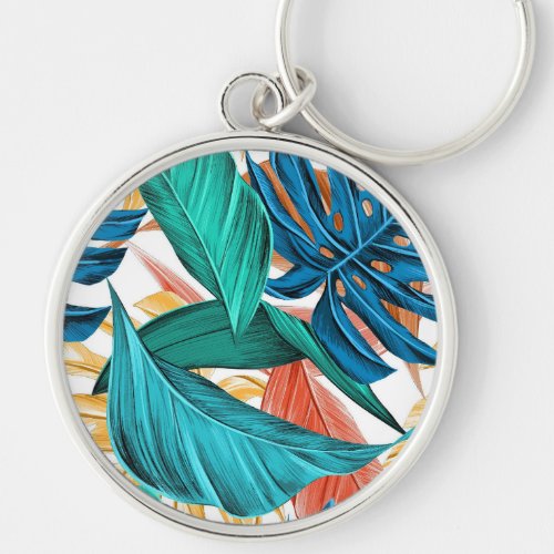 Colorful Leaves Artwork  Keychain