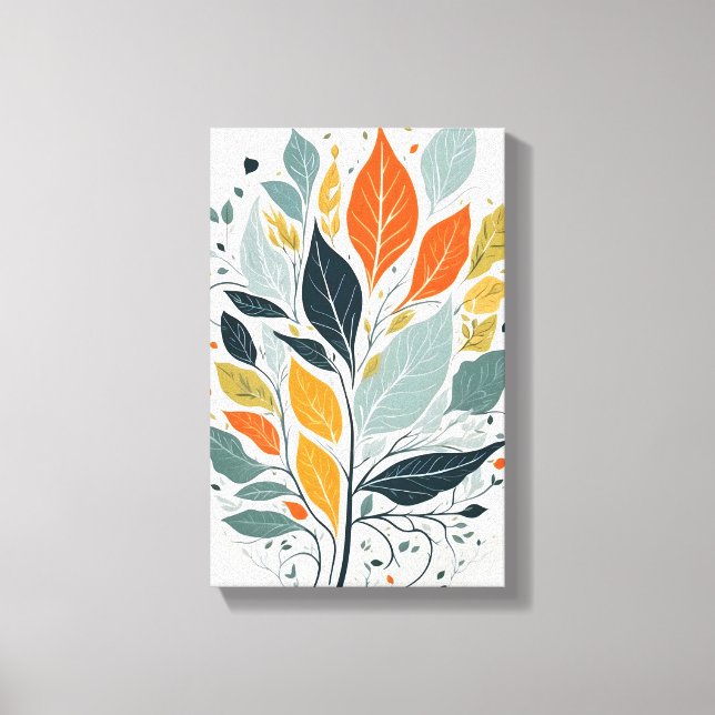 Colorful Leaves Canvas Print (Front)