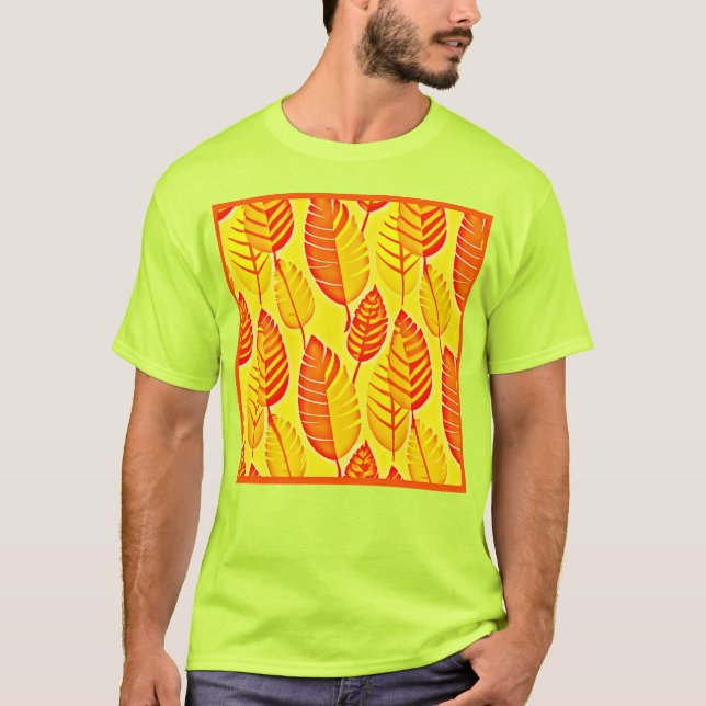 Colorful Leaves Elegance Pattern T-Shirt (Front)