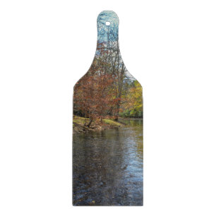 Colorful Leaves Fall Reflections on Autumn Stream Cutting Board