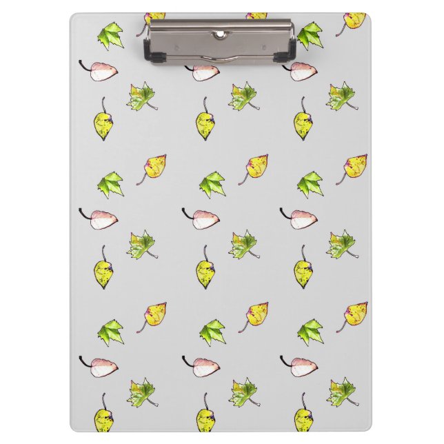 Colorful Leaves Falling Clipboard (Front)