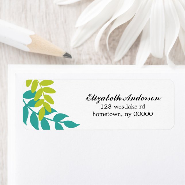 Colorful Leaves Illustration Label (Insitu)