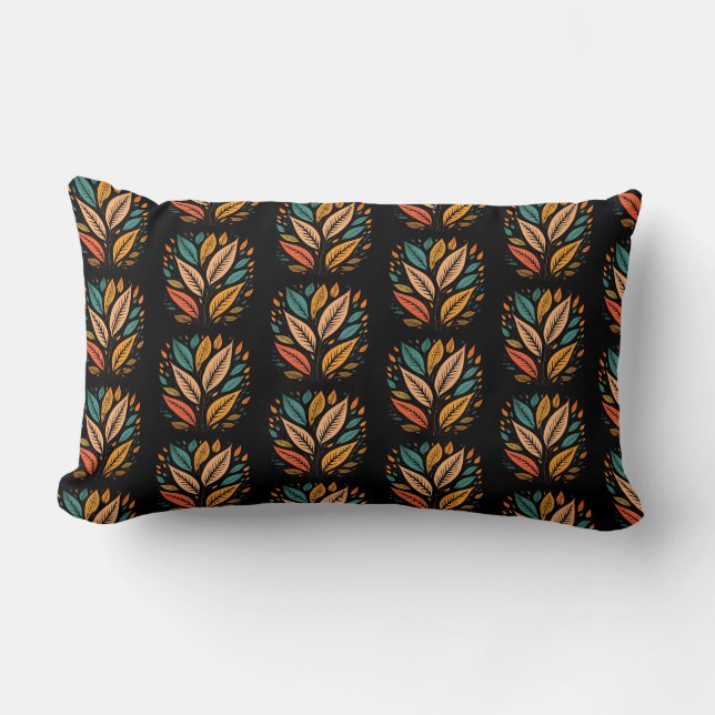 Colorful Leaves Lumbar Pillow (Front)