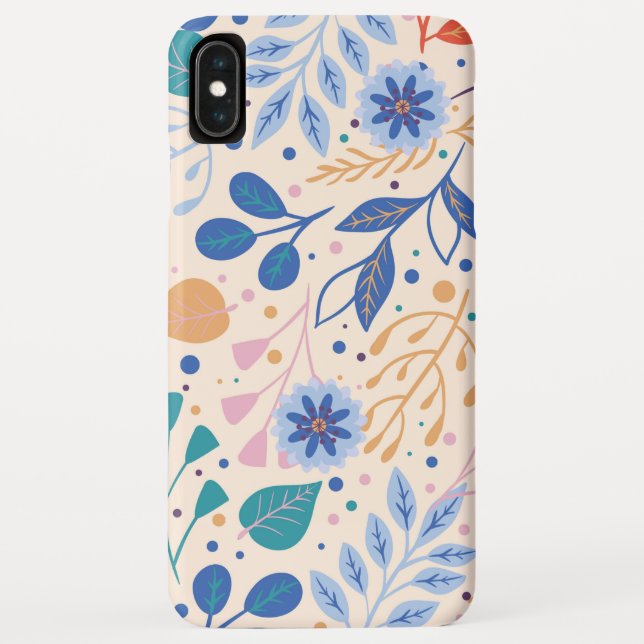Colorful Leaves Modern Foliage Pattern Case-Mate iPhone Case (Back)