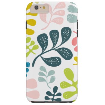Colorful Leaves Modern Foliage Pattern Tough Iphone 6 Plus Case by red_dress at Zazzle
