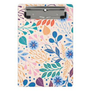 Colorful Leaves Modern Foliage Pattern Mini Clipboard