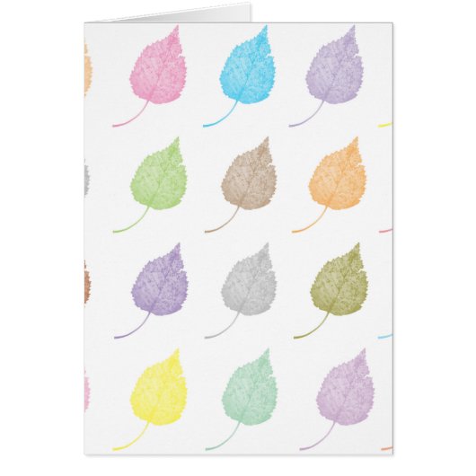 Colorful leaves pattern cards (Front)