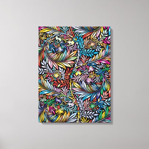 Colorful Leaves Pattern Design Canvas Print