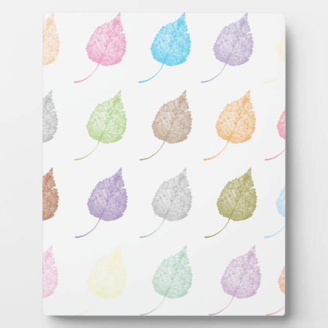 Colorful leaves pattern plaque (Front)