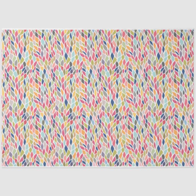 Colorful Leaves Pattern Soft tissue Wrap Tissue Paper (Front)