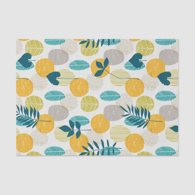 Colorful leaves pattern tissue paper (Front)