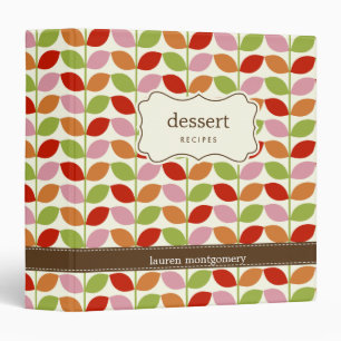 Colorful Leaves Personalized Binder