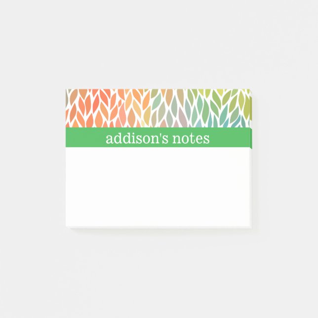 Colorful Leaves Post-it Notes (Front)