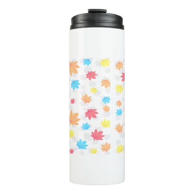 Colorful Leaves Thermal Tumbler (Front)