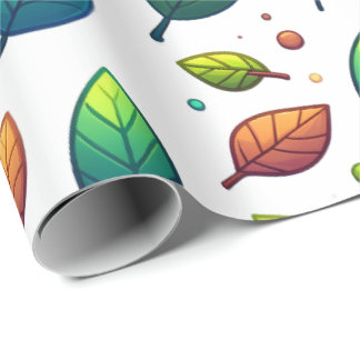 Colorful Leaves Wrapping Paper