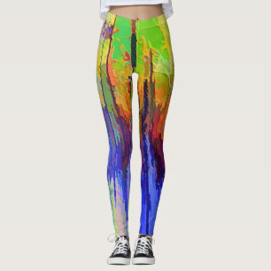 Colorful Leggings with Abstract Design