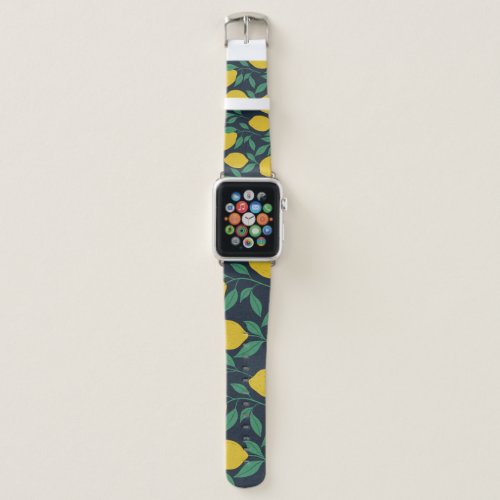 Colorful Lemons Hand Drawn Vibrance Apple Watch Band