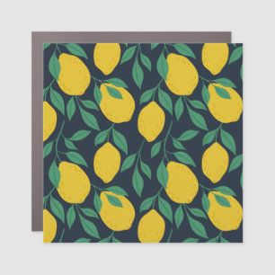 Colorful Lemons: Hand Drawn Vibrance. Car Magnet