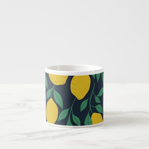 Colorful Lemons Hand Drawn Vibrance Espresso Cup