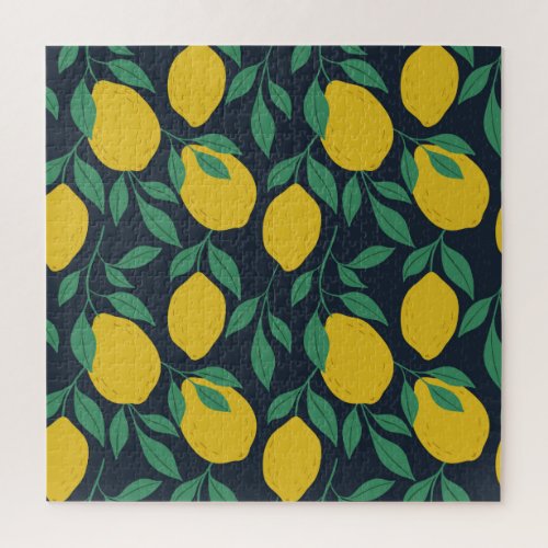 Colorful Lemons Hand Drawn Vibrance Jigsaw Puzzle