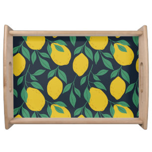 Colorful Lemons: Hand Drawn Vibrance. Serving Tray