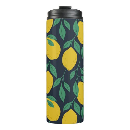 Colorful Lemons Hand Drawn Vibrance Thermal Tumbler