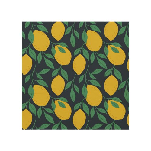 Colorful Lemons Hand Drawn Vibrance Wood Wall Art