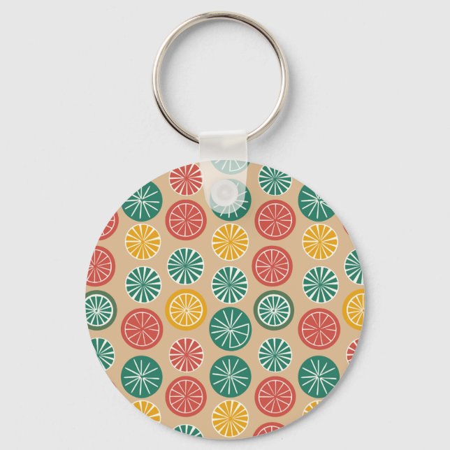 Colorful Lemons Keychain (Front)