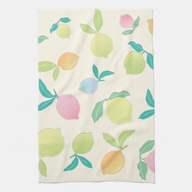 Colorful Lemons Kitchen Towel (Vertical)