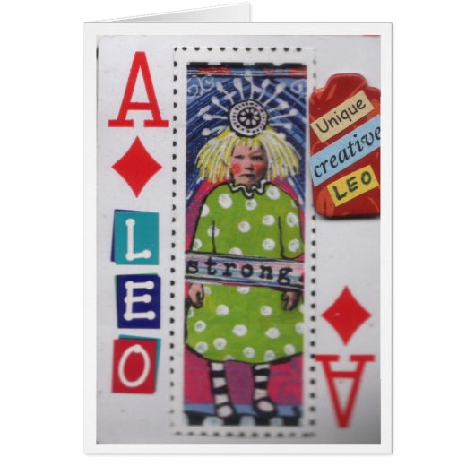 Colorful Leo Playing Card (Front)