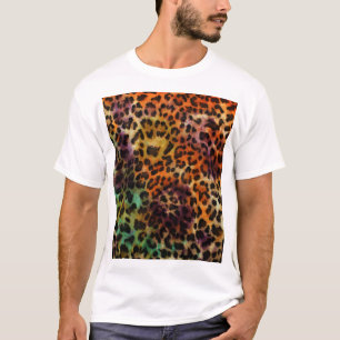 Colorful Leopard: Abstract Vintage Texture T-Shirt