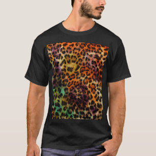 Colorful Leopard: Abstract Vintage Texture T-Shirt