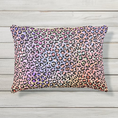 Colorful Leopard Accent Pillow