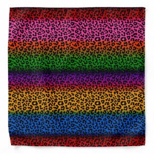 Colorful Leopard Animal Print Design Bandana