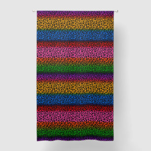 Colorful Leopard Animal Print Design Blackout Curtains