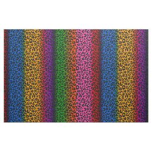 Colorful Leopard Animal Print Design  Fabric