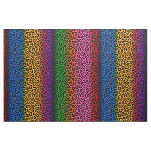 Colorful Leopard Animal Print Design Fabric