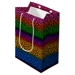 Colorful Leopard Animal Print Design Medium Gift Bag