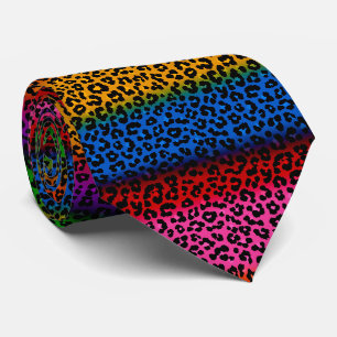 Colorful Leopard Animal Print Design Neck Tie