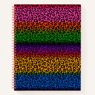 Colorful Leopard Animal Print Design Notebook