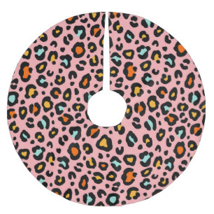 Colorful Leopard: Fashion Vintage Pattern Brushed Polyester Tree Skirt