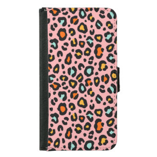 Colorful Leopard: Fashion Vintage Pattern Samsung Galaxy S5 Wallet Case