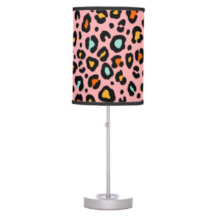 Colorful Leopard: Fashion Vintage Pattern Table Lamp