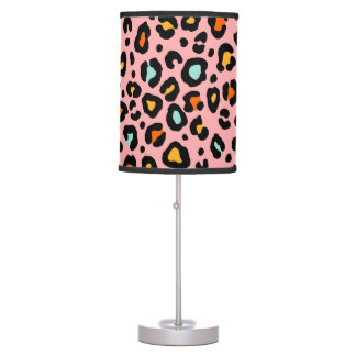 Colorful Leopard: Fashion Vintage Pattern Table Lamp
